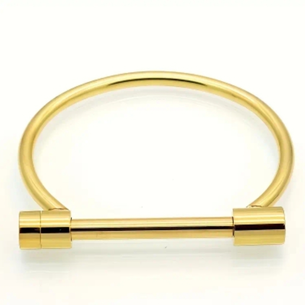 Western Gold Bracelet Horseshoe Buckle Bangle Cowboy Style Unisex